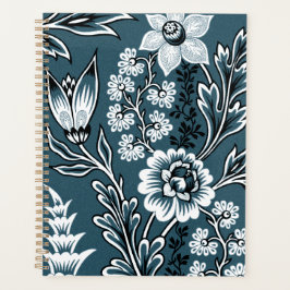 Agenda Flores Fantásticas (Teal Xisto) Arte Refinada