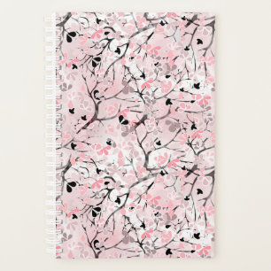 Agenda Flores florais pastas sem costura folhas de pincel