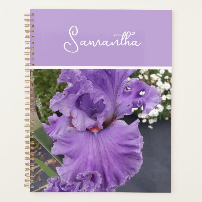 Agenda Flores Íris Lavandas Roxas Apron Lilac (Frente)