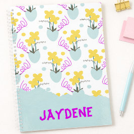 Agenda "Flores Lindas em Tons Pastel em Vasos