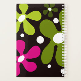 Agenda Flores modernas, verdes e cor-de-rosa