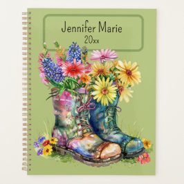 Agenda Flores nas Inicializações Personalizam com Nome, A