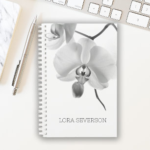 Agenda Flores Orquídeas Pretas e Brancas