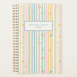Agenda Flores Personalizadas de Pastel Listras Anuais
