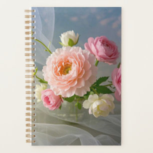 Agenda Flores Rosa Elegantes De Eterno Delicadas