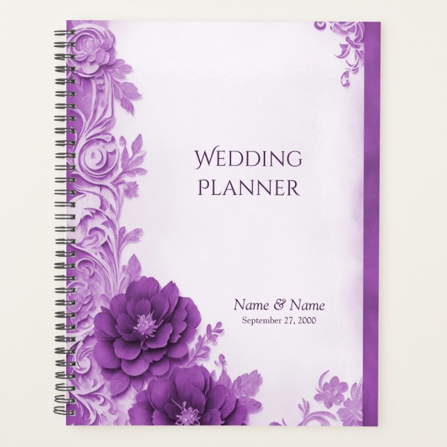 Agenda Flores Roxas Planner Floreado