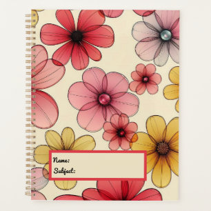 Agenda Flores Selvagens Amarelas Vermelhas