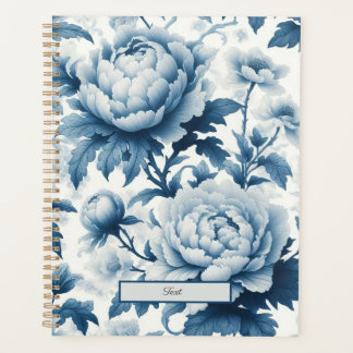 Agenda Flores Selvagens de Chinoserie Azul