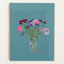 Agenda Flores Selvagens do bonito Sweet Boho +Nome Person