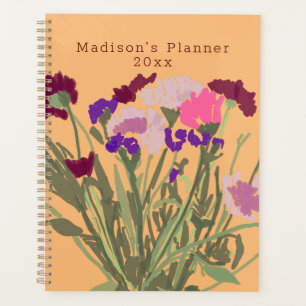 Agenda Flores Selvagens Felizes e Coloridas de Arte Moder