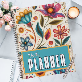 Agenda Flores Silvestres & Maravilhas Arte Popular Vintag