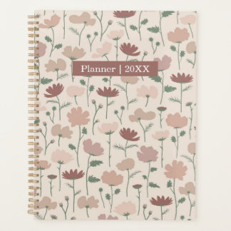 Agenda Flores silvestres românticas modernas rosa suave c