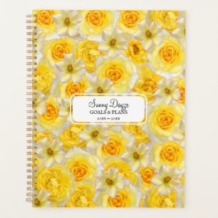 Agenda Flores Solares Personalizadas, Amarelas e Brancas