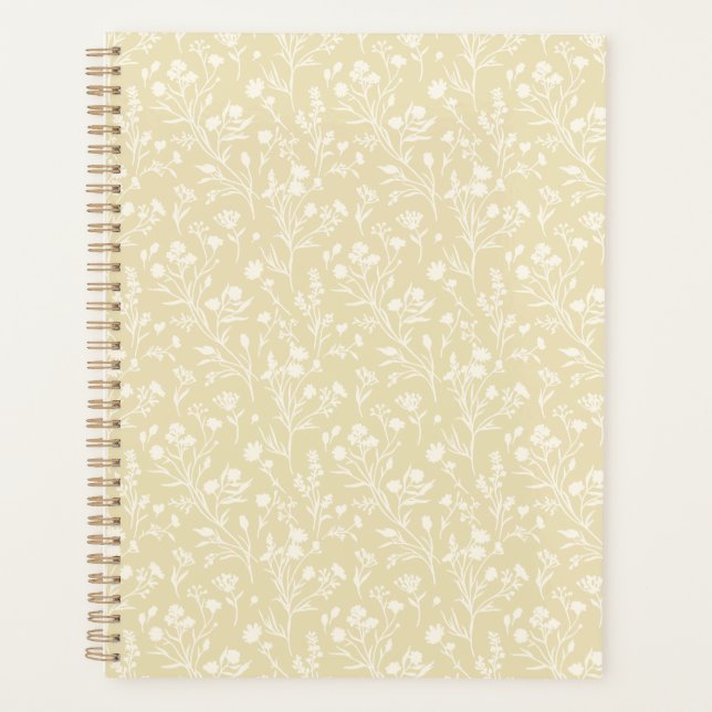 Agenda Flores Susurrantes Neutro - Trigo Dourado (Frente)
