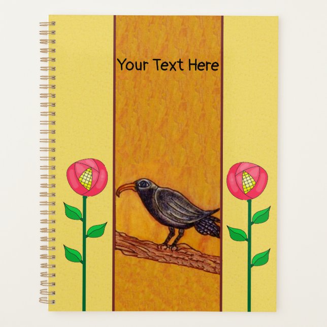 Agenda Flores Vermelhas Bonito da Ramificação da Árvore d (Frente)