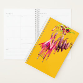 Agenda Flores vermelhas e roxas