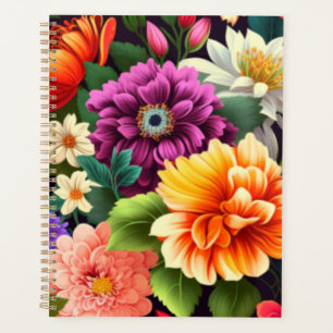Agenda Flores vívidas coloridas