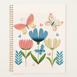 Agenda Flores Whimsical e Borboletas