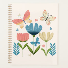 Agenda Flores Whimsical e Borboletas Planner