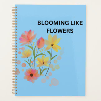 Agenda Florescendo Como Flores | Floral Aquarela