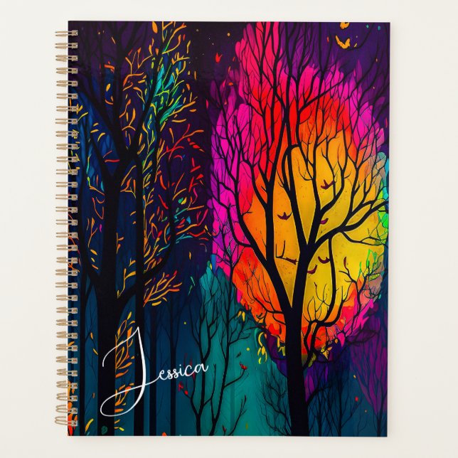 Agenda Floresta abstrato (Frente)
