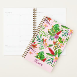 Agenda Florestas Tropicais Rosa Douradas Nome Monstera
