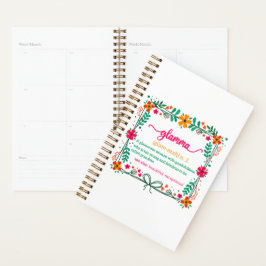 Agenda Flower Frame Glamma Vovó Definição de vovó