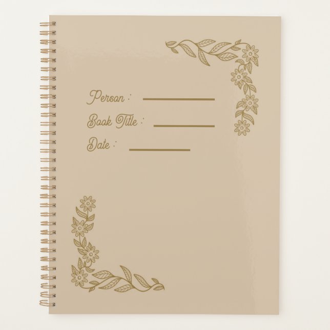 Agenda Flower Outline Book Cover (Frente)