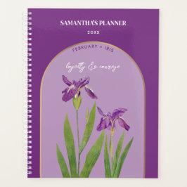 Agenda Flower Personalizada Mês Fevereiro Iris