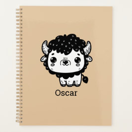 Agenda Fluffy Bison Baby - Kawaii Fazenda Arte Animal