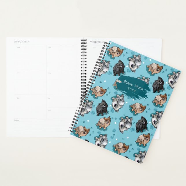 Agenda Fluffybutt Pomeranian KiniArt  (Exibição)