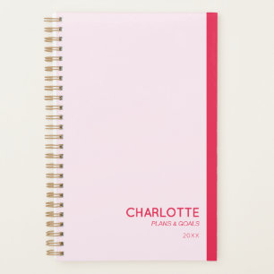 Agenda Fofo Rosa Pastel Personalizado Feminino