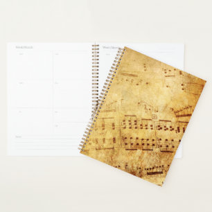Agenda Folha de Pontuação de Música da Planilha de Vintag
