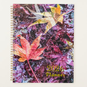 Agenda Folhas de bordo caídas na água Planner Abstrato