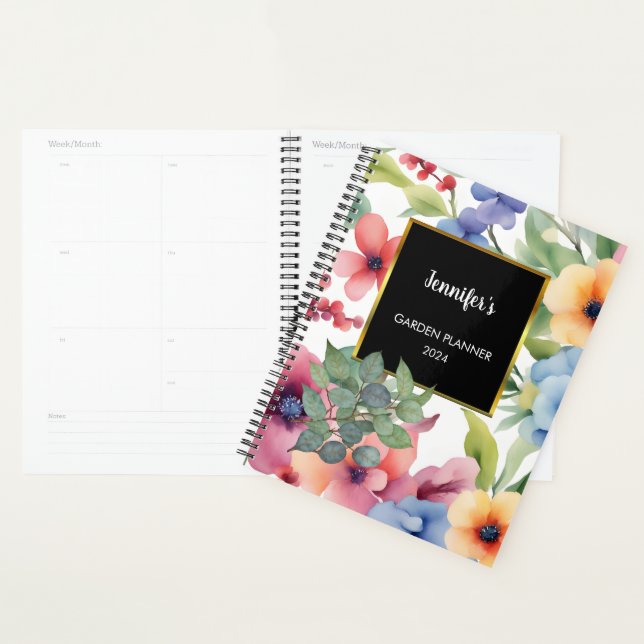 Agenda Folhas de eucalipto das flores de aquarela elegant (Exibição)