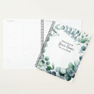 Agenda Folhas de eucalipto greenery botânica casamento