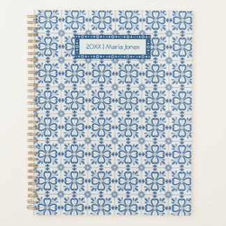 Agenda Folhas de Natal e azulejos de flores
