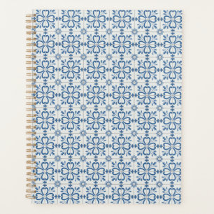 Agenda Folhas de Natal e azulejos de flores