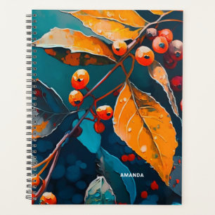 Agenda Folhas de outono e bagas pintadas Florestas Nature