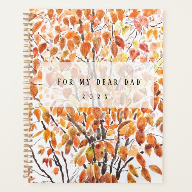 Agenda Folhas de passarinho-laranja do outono (Frente)