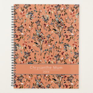 Agenda Folhas Elegantes E Berries Floral