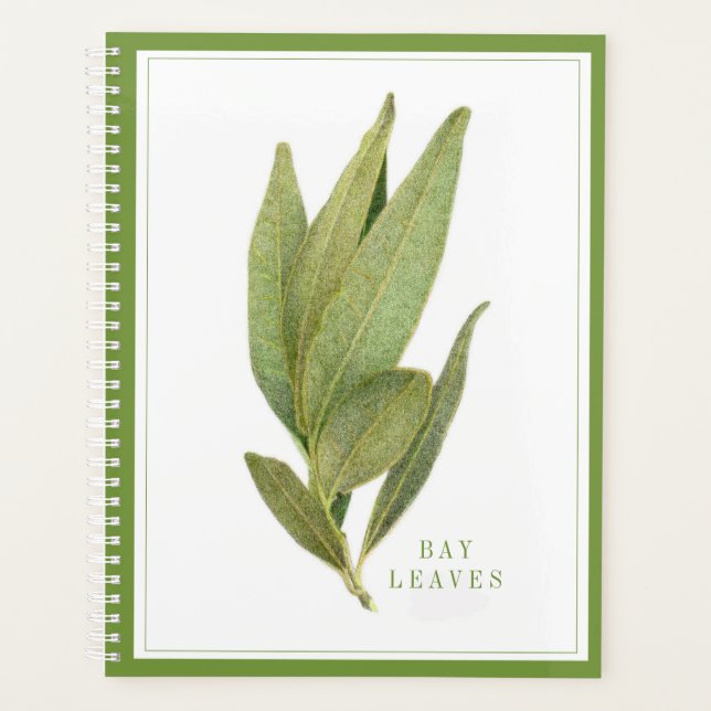 Agenda FOLHAS FRESCAS DO BANCO 8,5x11 Planner / Verde (Frente)