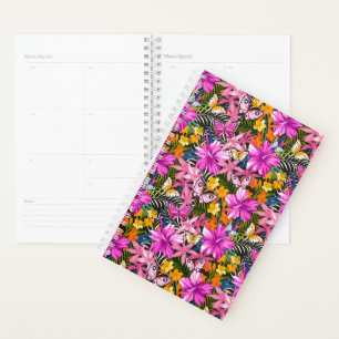 Agenda Folhas tropicais e flores