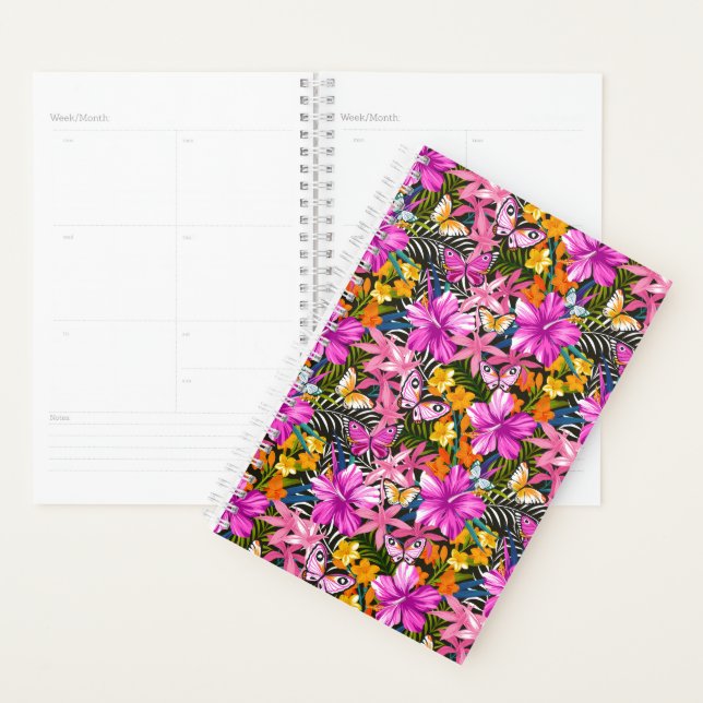 Agenda Folhas tropicais e flores (Exibição)