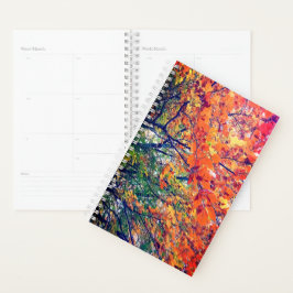 Agenda Folhas verdes, amarelas e laranja