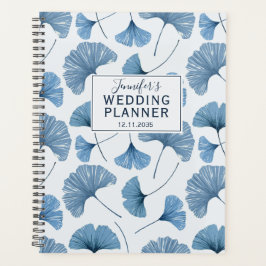 Agenda Foliage Tropical Ginkgo Foliage Dusty Blue WedPlan