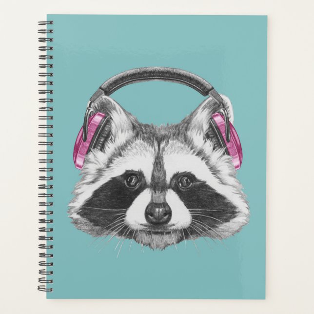 Agenda Fones de ouvido Raccoon (Frente)