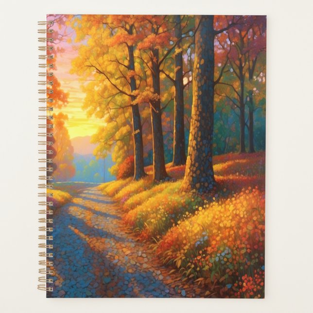 Agenda Forest Flowers and Fall Colorful Art (Frente)