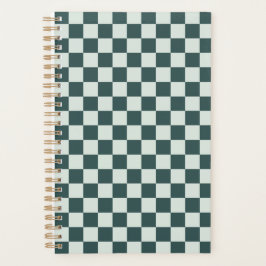 Agenda Forest green moss checkerboard pattern