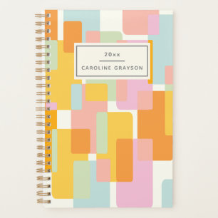 Agenda Formas Geométricas Pastel Modernas Personalizadas